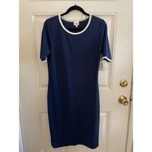NWT NWT LulaRoe Blue/White Julia Dress